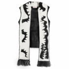 Charles Jeffrey Women's Fluffy Scarf Vest in Black/White