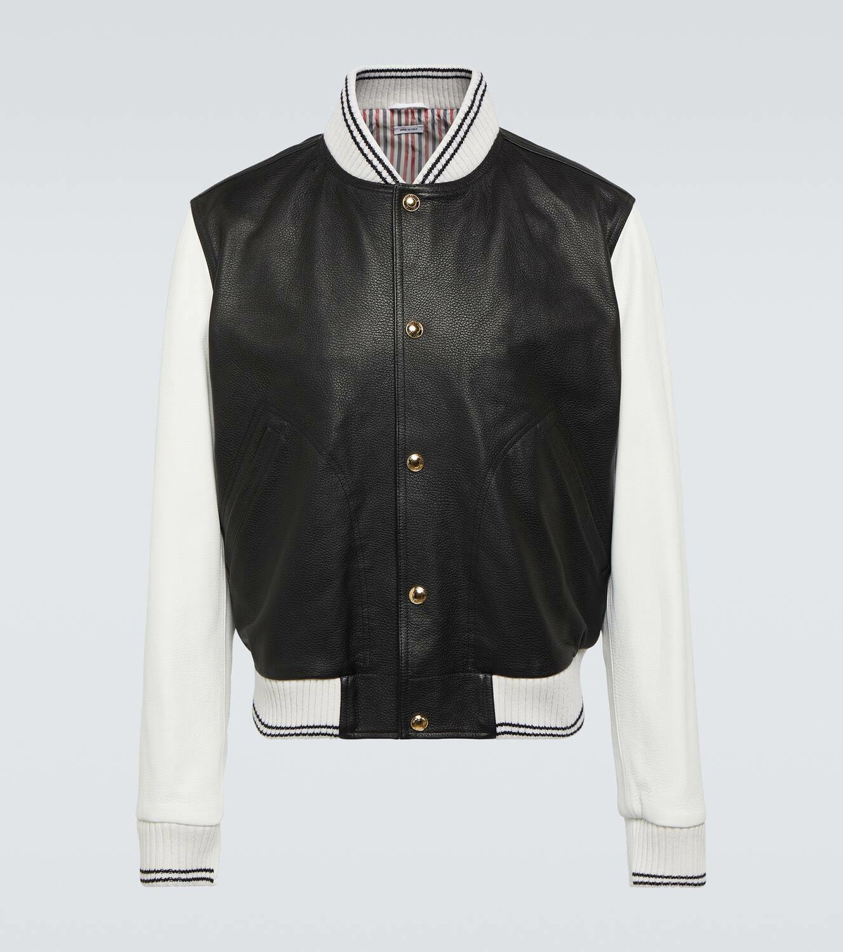 Thom Browne Leather varsity jacket