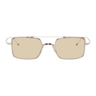 Thom Browne Silver and White Gold TB-909 Sunglasses