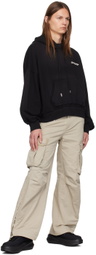 C2H4 Black Crooked Hoodie