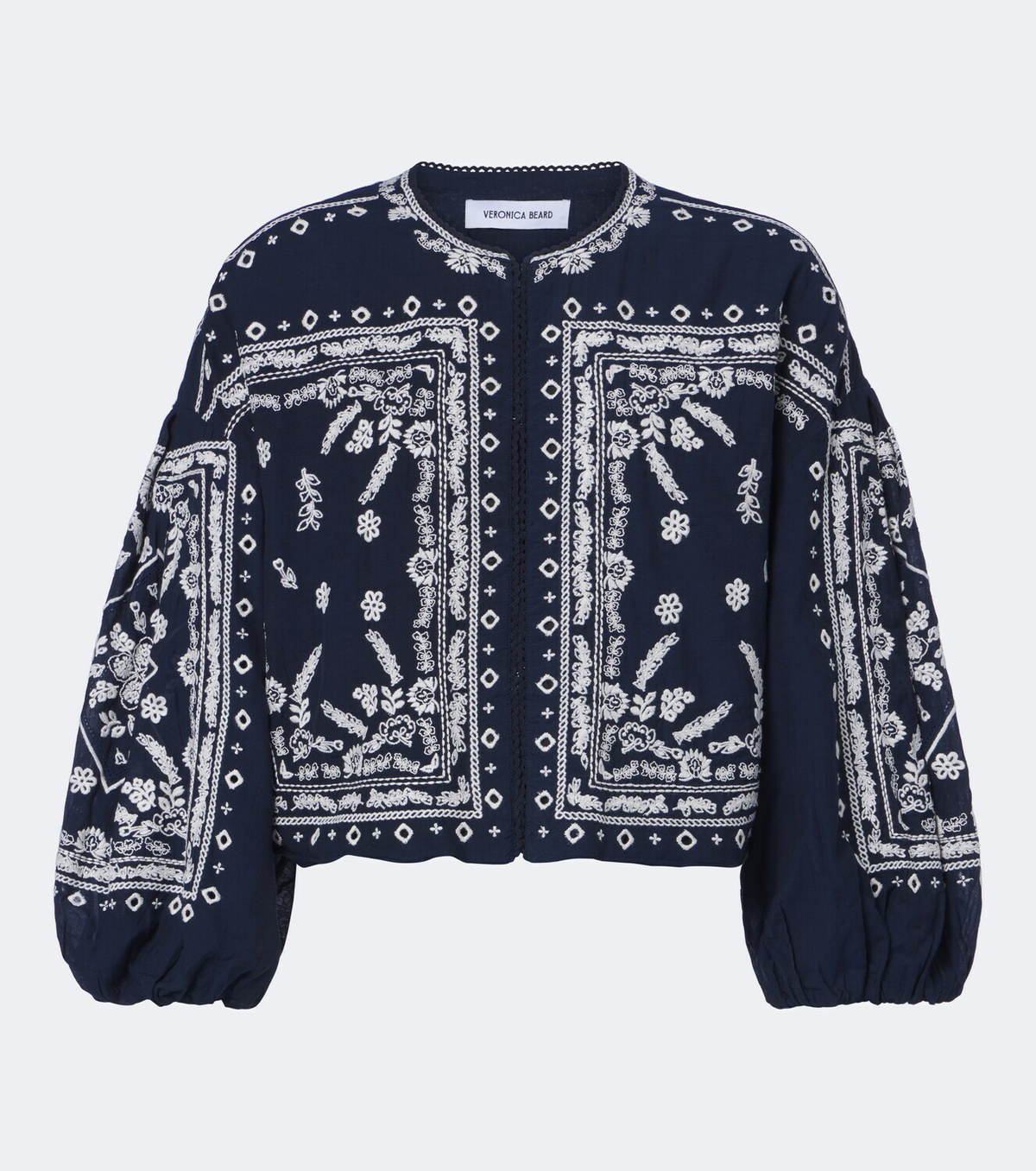 Veronica Beard Drake embroidered cotton-blend jacket