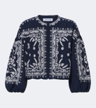Veronica Beard Drake embroidered cotton-blend jacket