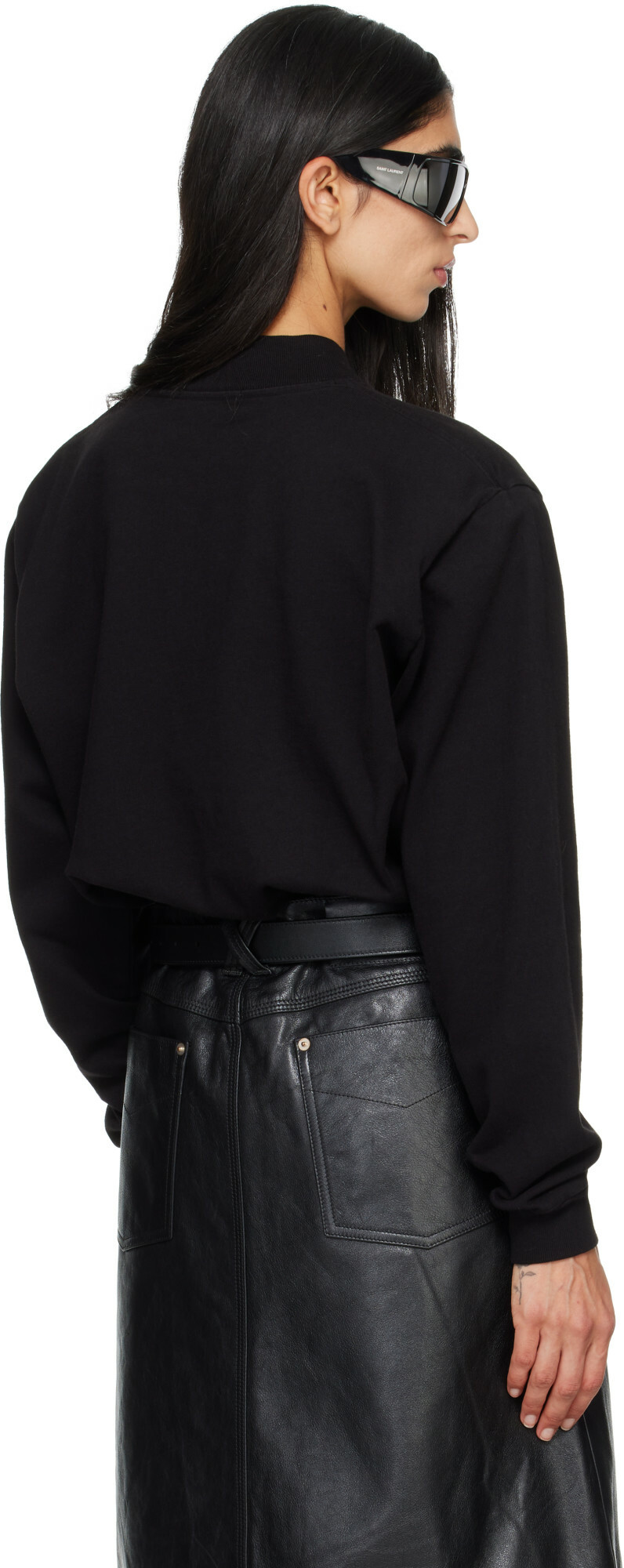 WILLY CHAVARRIA Black 'Casa De Chavarria' LS Bodysuit