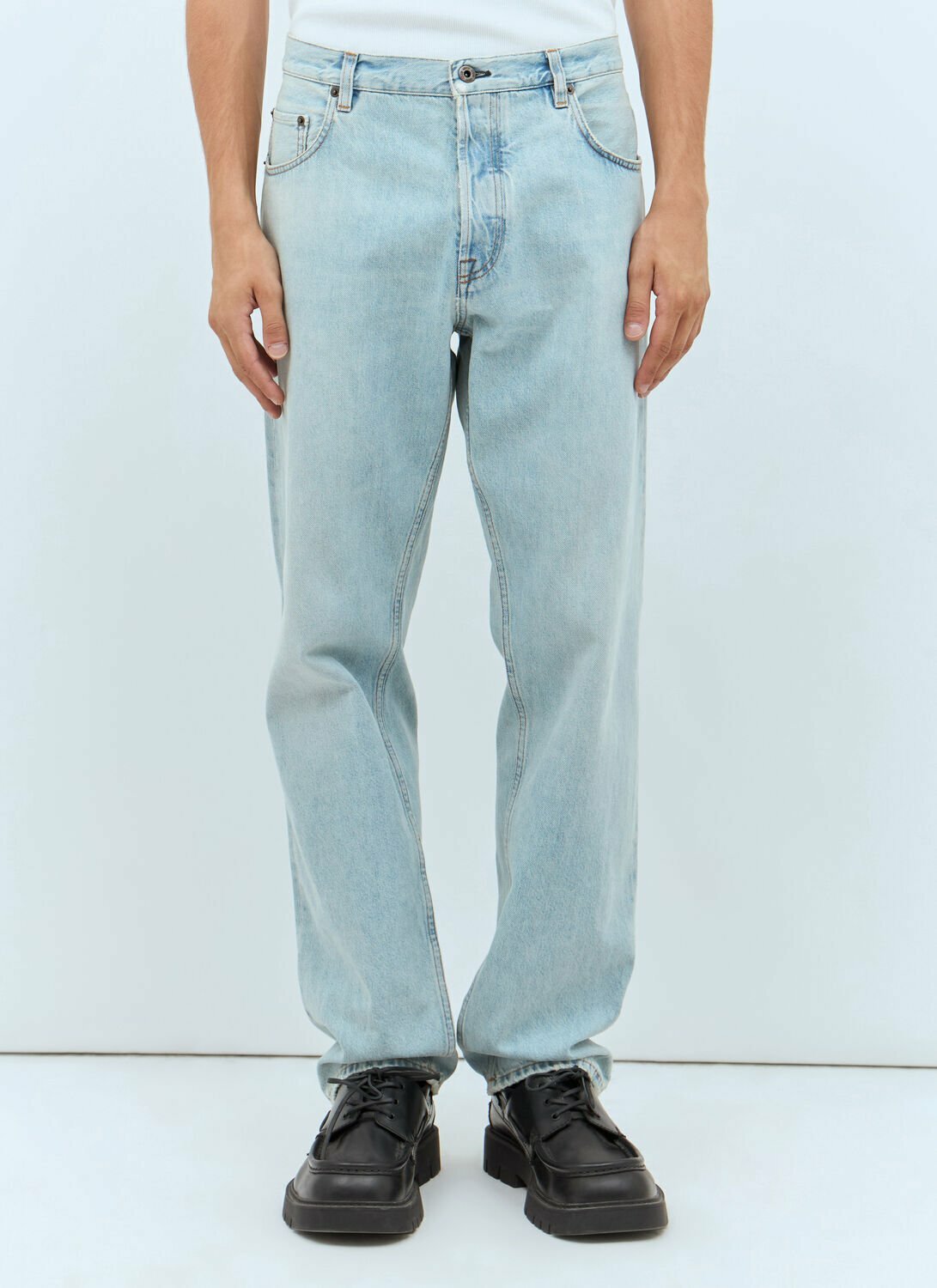 Miu Miu Logo Patch Jeans
