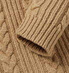 Peter Millar - Chalet Cable-Knit Camel Hair-Blend Sweater - Brown