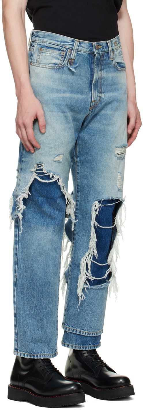 R13 Blue Double Layered Jeans R13