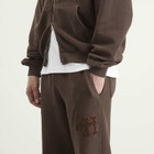ANNIE HOOD Men's Inside Out College Straight Joggers in Washed Brown