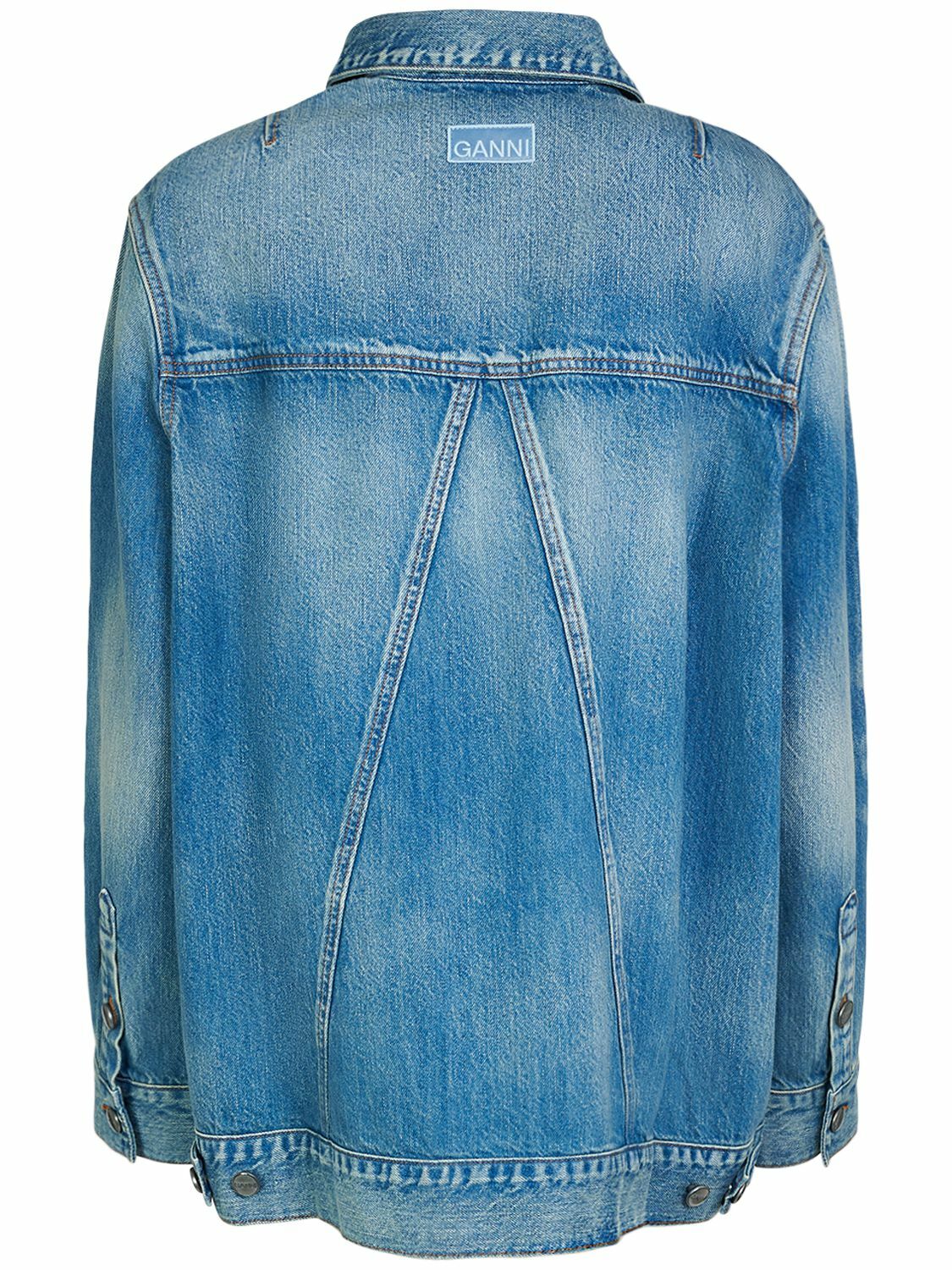 GANNI - Oversized Cotton Denim Jacket GANNI