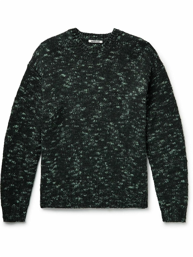 Photo: Auralee - Space-Dyed Wool Sweater - Green