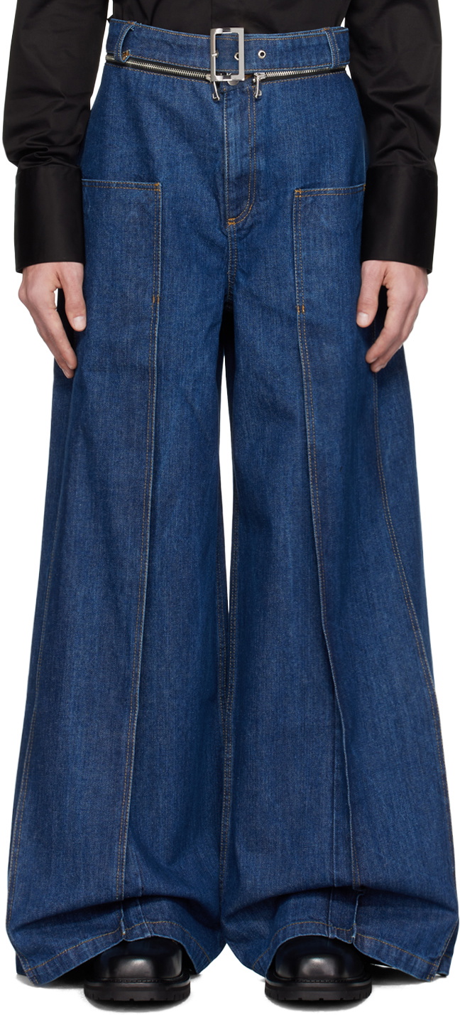 Situationist Navy Belted Jeans