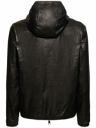 GIORGIO BRATO - Reversible Leather Zip Jacket W/hood