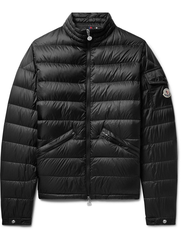 Photo: Moncler - Agay Slim-Fit Logo-Appliquéd Quilted Nylon Down Jacket - Black