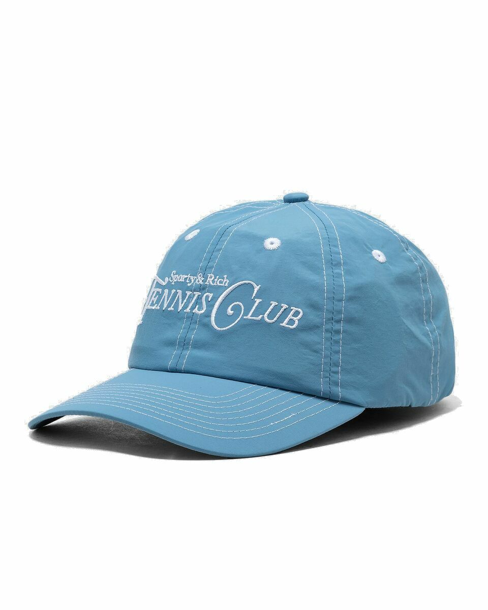 Photo: Sporty & Rich Rizzoli Tennis Nylon Hat Blue - Mens - Caps