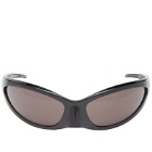 Balenciaga Eyewear BB0251S Sunglasses in Black/Grey