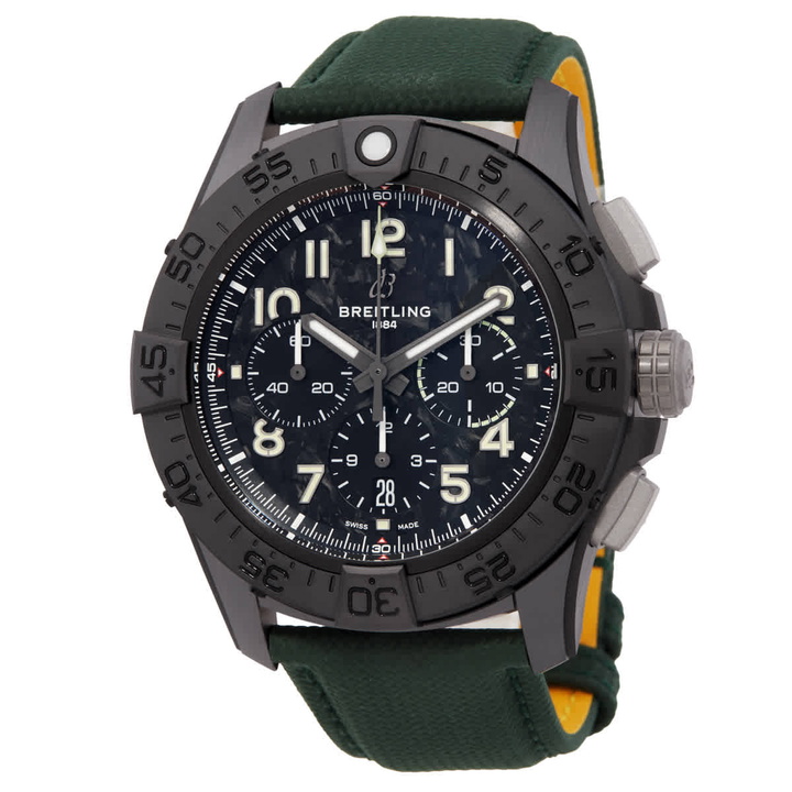 Photo: Breitling Avenger Chronograph 46 Night Mission Automatic Chronometer Black Dial Mens Watch SB0148101B1X1