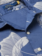 Polo Ralph Lauren - Classic Collar Logo-Embroidered Sailfish-Printed Cotton-Poplin Shirt - Blue