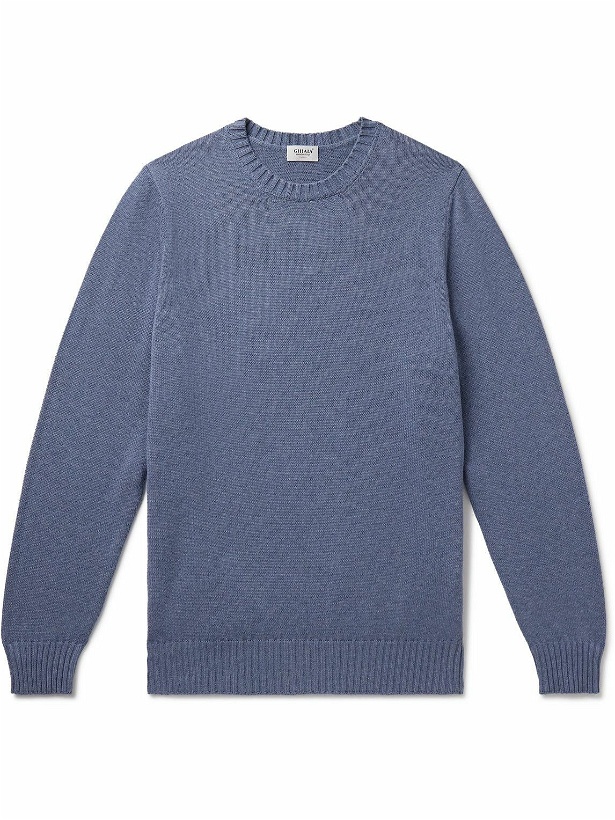 Photo: Ghiaia Cashmere - Cotton Sweater - Blue