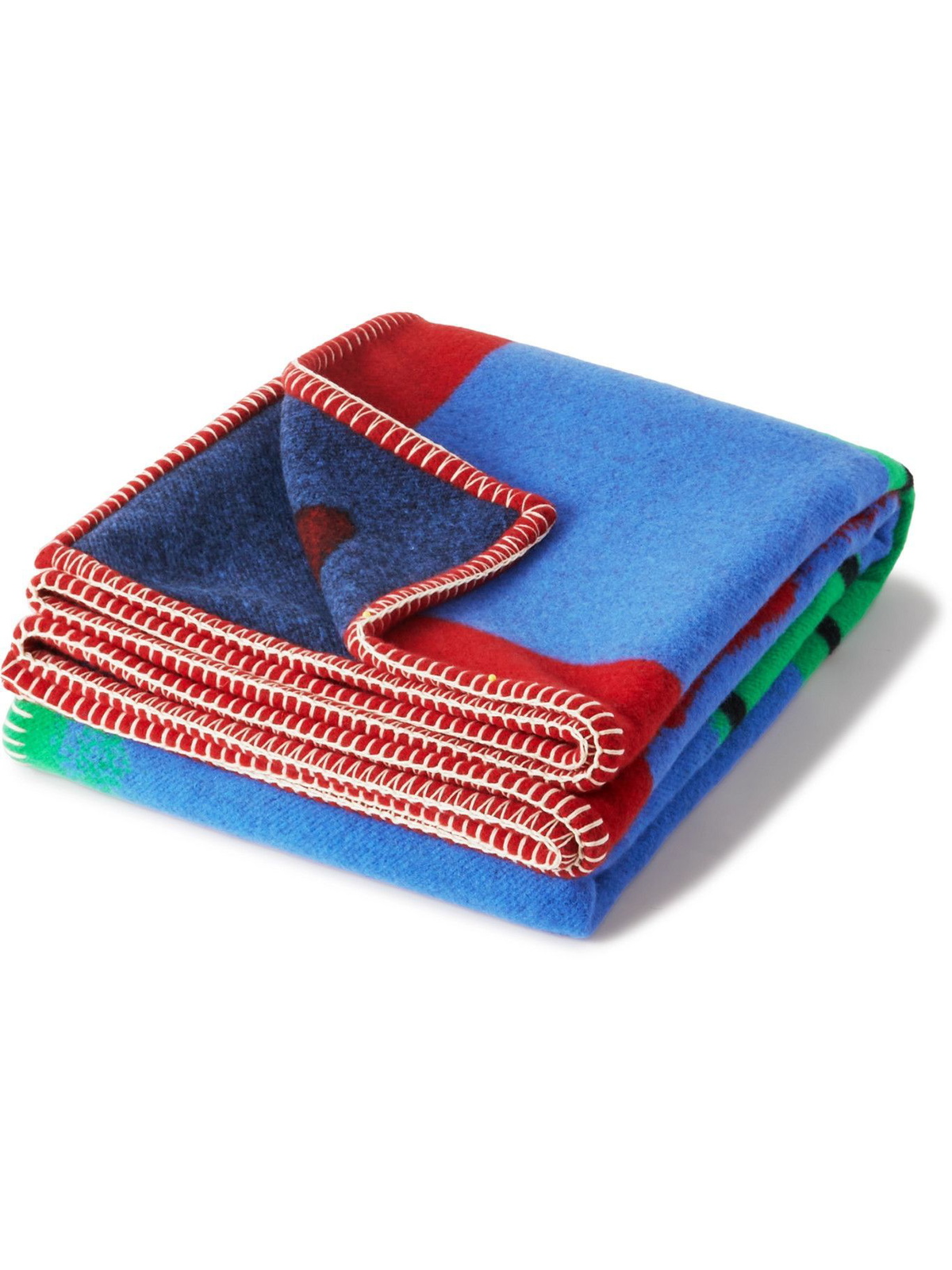 JW Anderson Shawanda Corbett Intarsia Wool and CashmereBlend Blanket