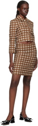 SHUSHU/TONG Brown Check Skirt