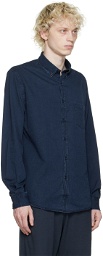 Sunspel Blue Buttoned Denim Shirt