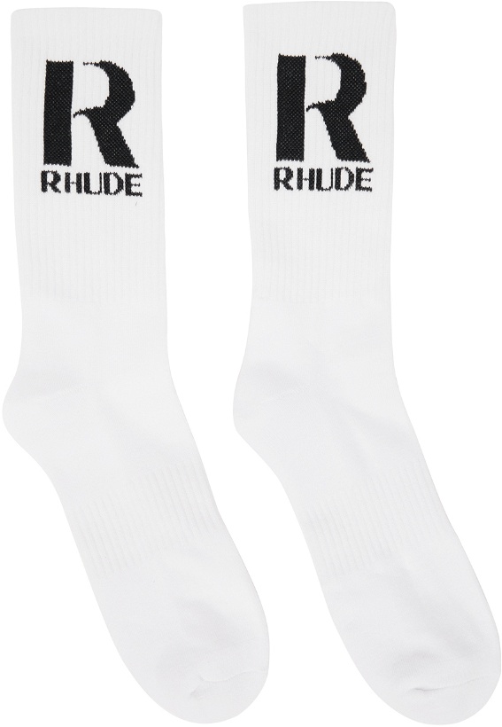 Photo: Rhude White R Eagle Socks