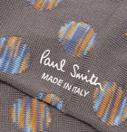 Paul Smith - Polka-Dot Mercerised Cotton-Blend Socks - Gray