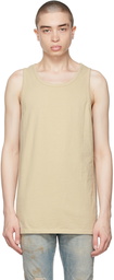 John Elliott Beige Rugby Tank Top