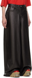 VETEMENTS Black Wide Leather Pants