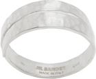 Jil Sander Silver Textured Ring
