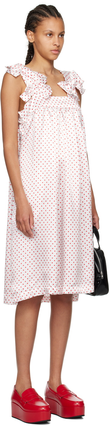Comme des Garçons Girl White Bow Midi Dress