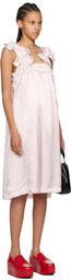 Comme des Garçons Girl White Bow Midi Dress