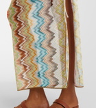 Missoni Zigzag gathered midi dress