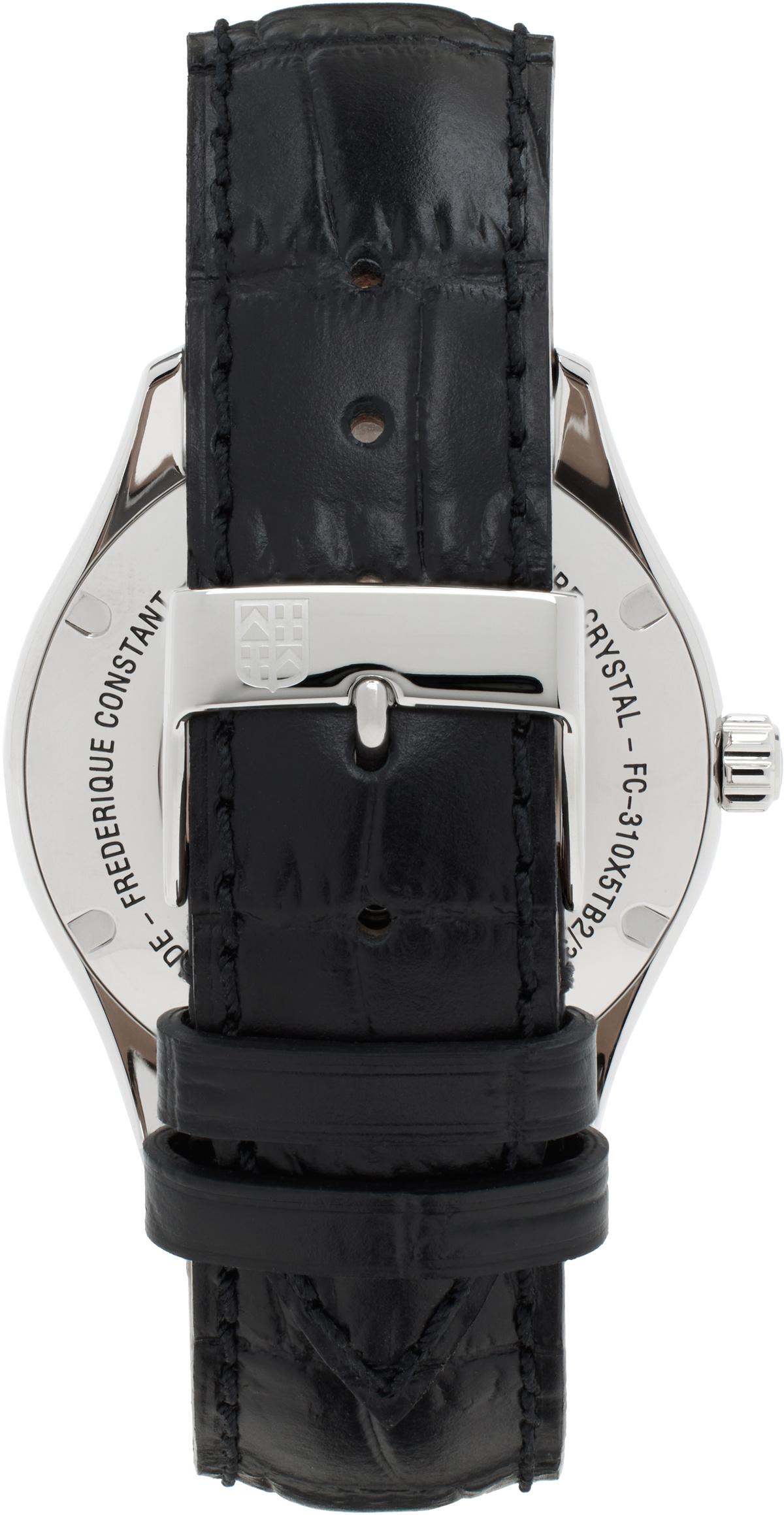 Frédérique Constant Silver & Black Classics Heart Beat Automatic Watch