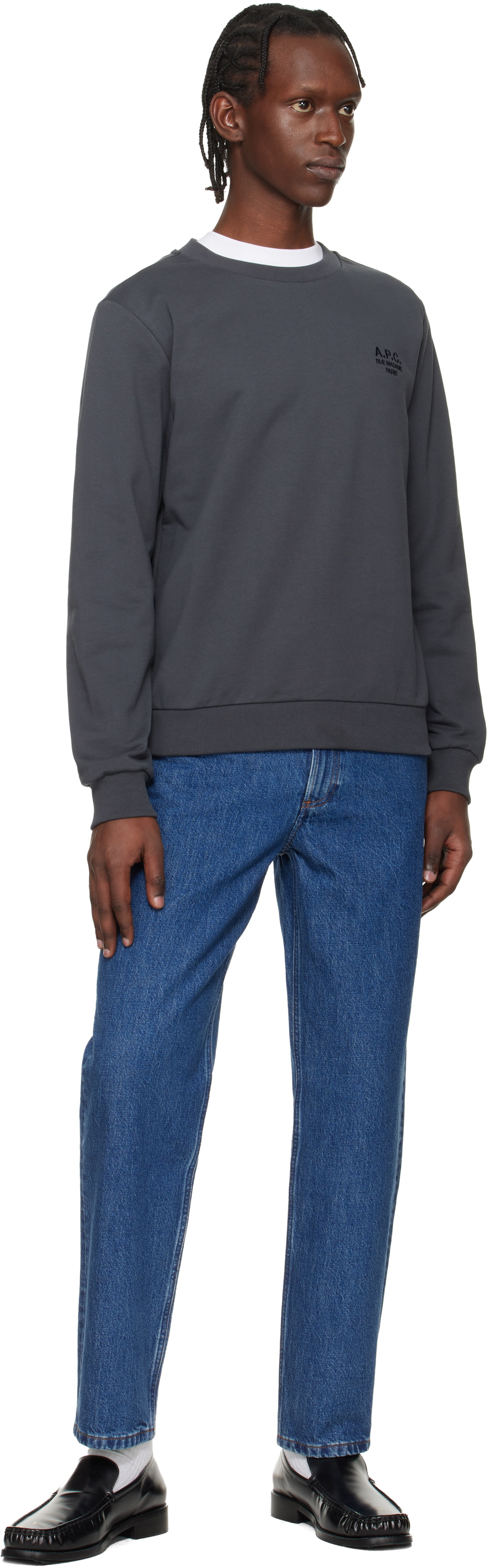 A.P.C. Gray Standard 'Rue Madame' Sweatshirt