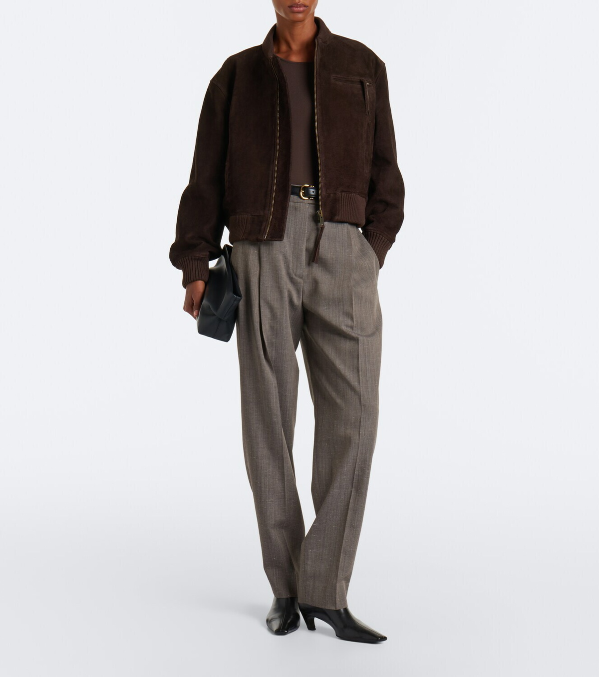 Arma Elysia suede bomber jacket