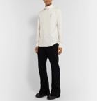 Alexander McQueen - Slim-Fit Embellished Silk-Poplin Rollneck Shirt - White