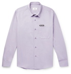 AMI - Logo-Appliquéd Cotton-Twill Shirt - Men - Lilac