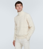 Polo Ralph Lauren Cable-knit wool and cashmere turtleneck sweater