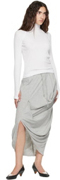 Helmut Lang White Shrug Turtleneck