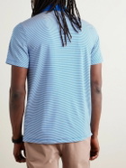 G/FORE - Striped Tech-Jersey Golf Polo Shirt - Blue