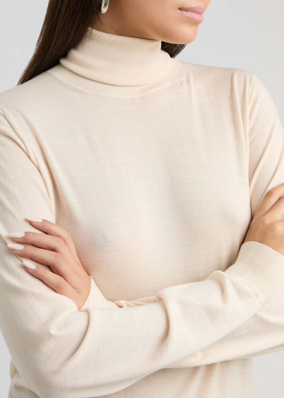 The Row Heva Fine-knit Wool Jumper Cream