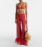 Oséree Lumière Plumage wide-leg pants