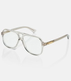 Bottega Veneta Slim Ribbon aviator glasses