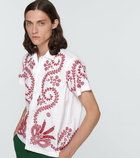 Bode - Embroidered cotton-blend shirt