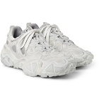 Acne Studios - Boltzer Distressed Rubber-Trimmed Suede and Mesh Sneakers - White
