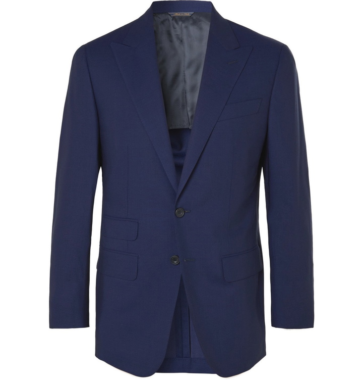 Photo: Thom Sweeney - Unstructured Wool Suit Jacket - Blue