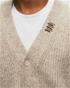 Adish Wool Alpca Blend Quors Cardigan Brown - Mens - Zippers & Cardigans