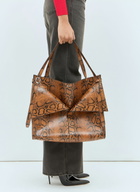 Coperni Snake Print Belt Cabas Bag