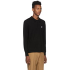 Burberry Black Merino Monogram Douglas Polo