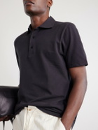 Frescobol Carioca - Luca Cotton-Piqué Polo Shirt - Black
